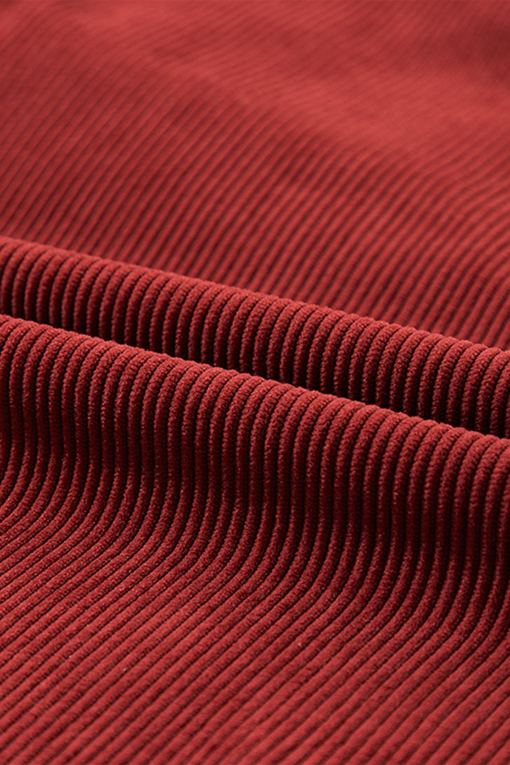 Chestnut Ribbed Corduroy Oversized Sweatshirt