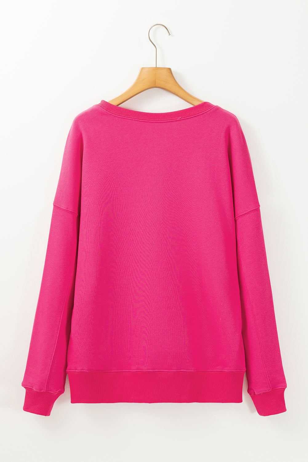 Black Drop Shoulder Crisscross Stitching Pocketed Loose Sweatshirt