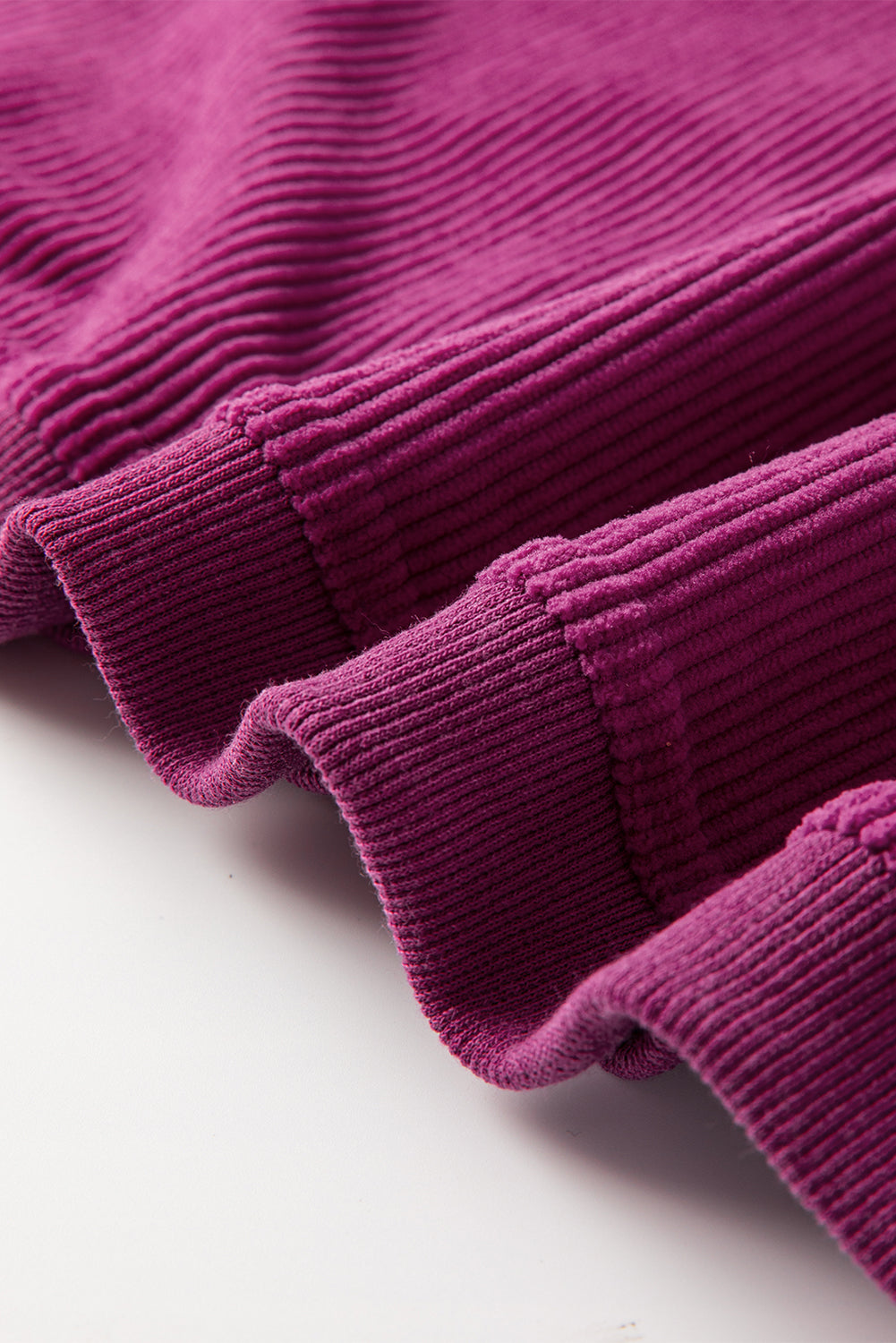 Chestnut Ribbed Corduroy Oversized Sweatshirt