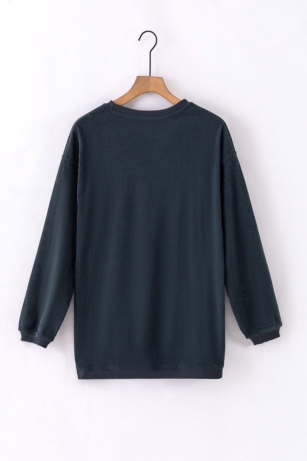 Chestnut Ribbed Corduroy Oversized Sweatshirt