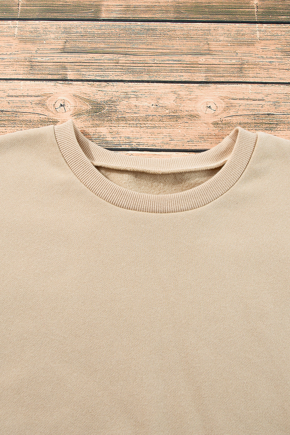 Valerian Solid Fleece Lined Drop Shoulder High Low Sweatshirt