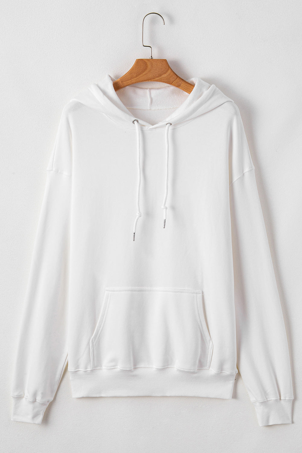 Bonbon Fleece Lined Kangaroo Pocket Drawstring Chunky Hoodie