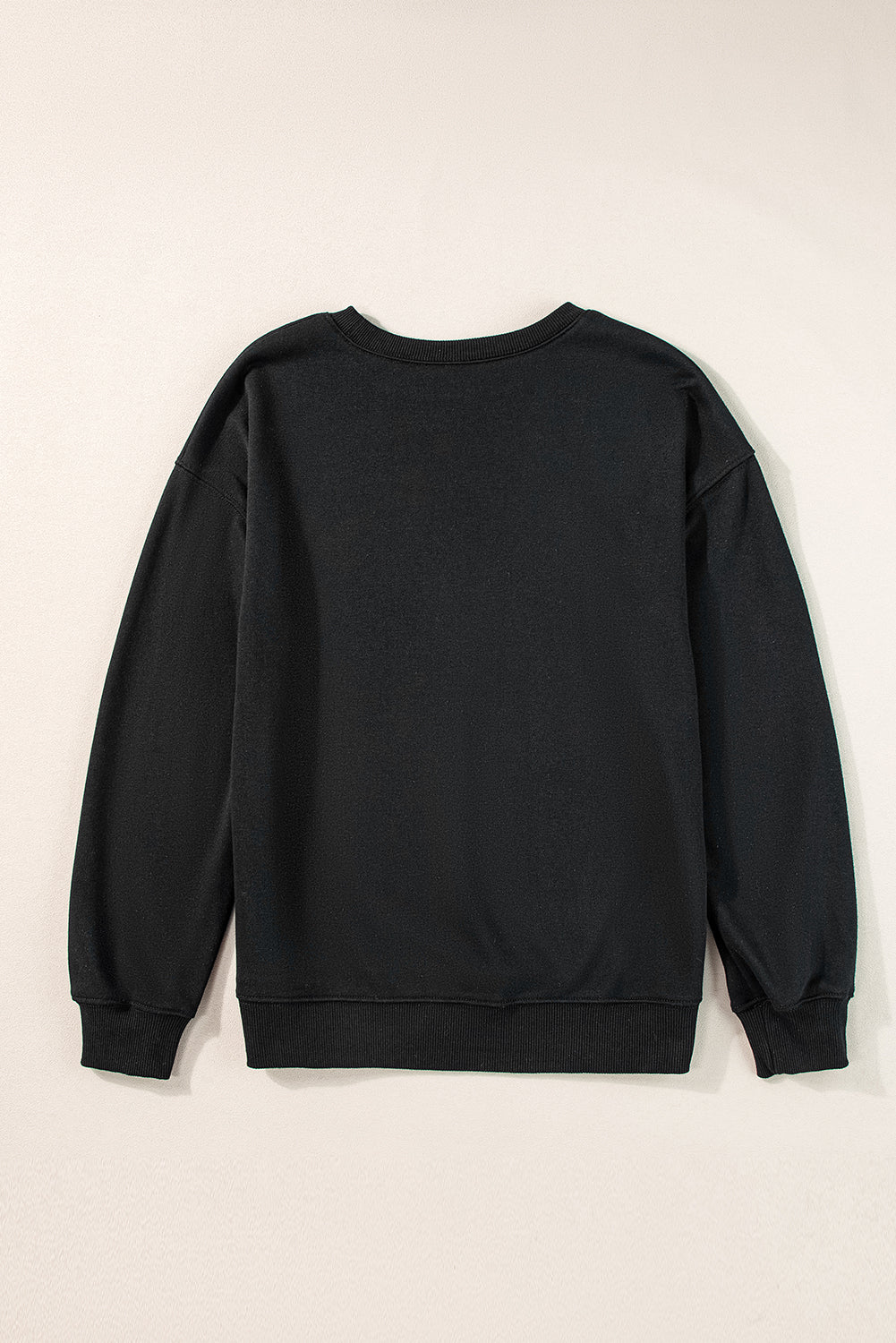 Dark Green Solid Classic Crewneck Pullover Sweatshirt