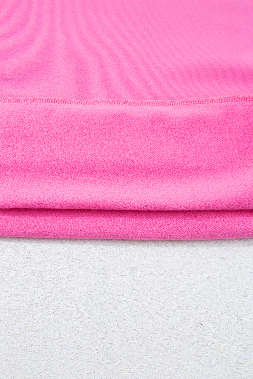 Valerian Solid Fleece Lined Drop Shoulder High Low Sweatshirt
