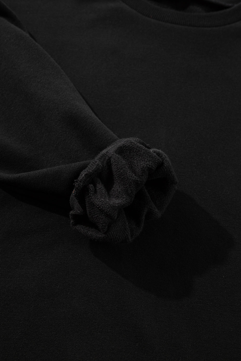 Valerian Solid Fleece Lined Drop Shoulder High Low Sweatshirt