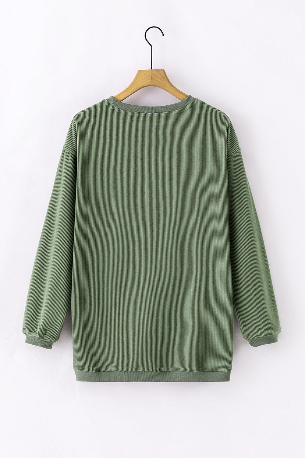 Chestnut Ribbed Corduroy Oversized Sweatshirt