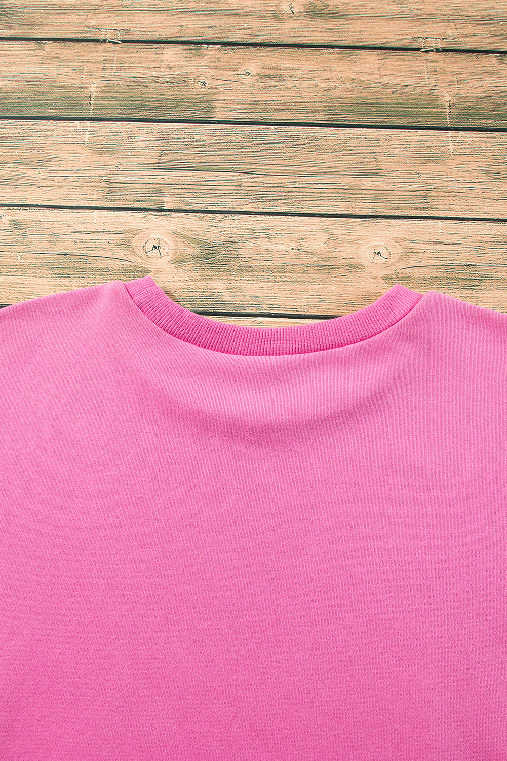 Valerian Solid Fleece Lined Drop Shoulder High Low Sweatshirt