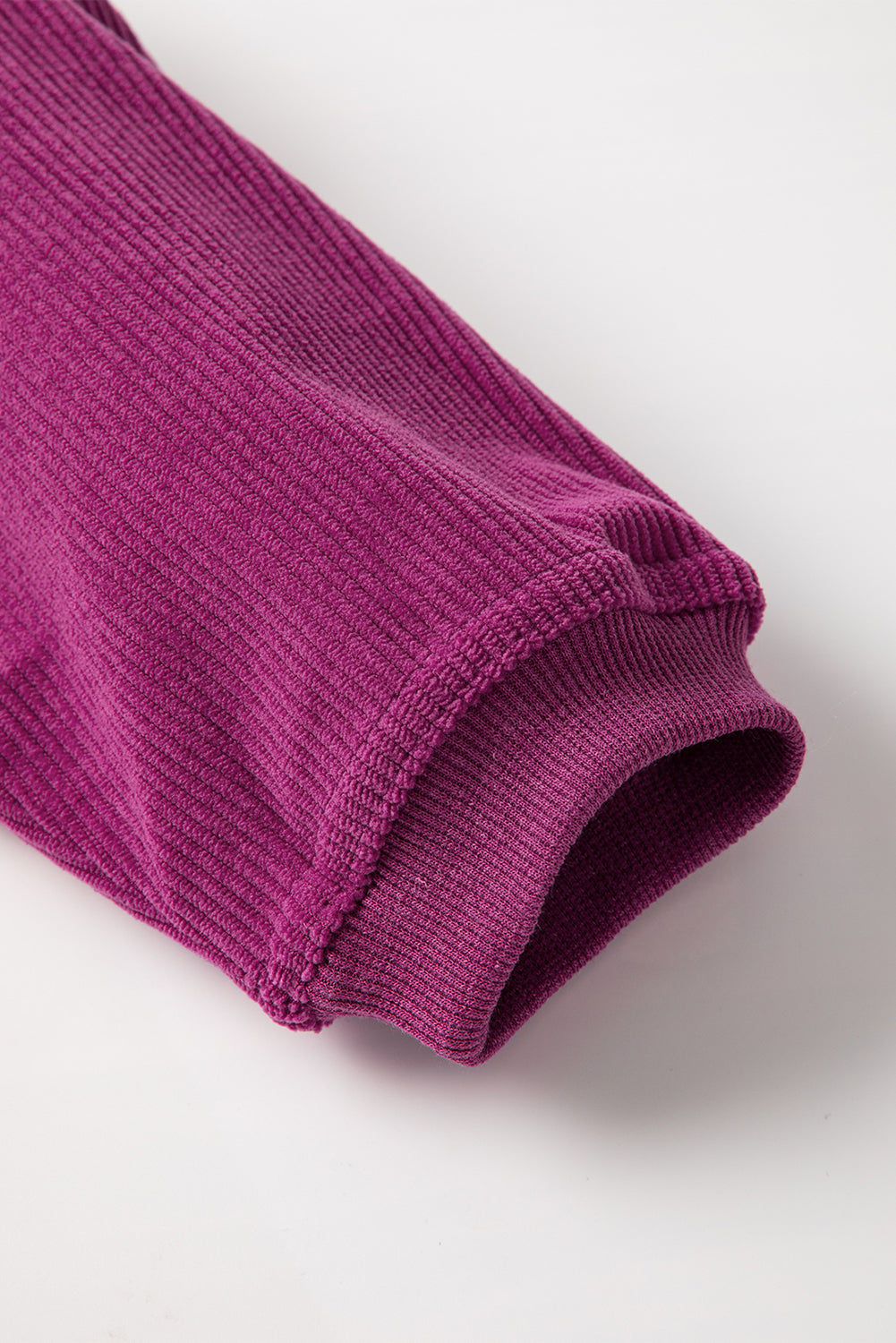 Chestnut Ribbed Corduroy Oversized Sweatshirt