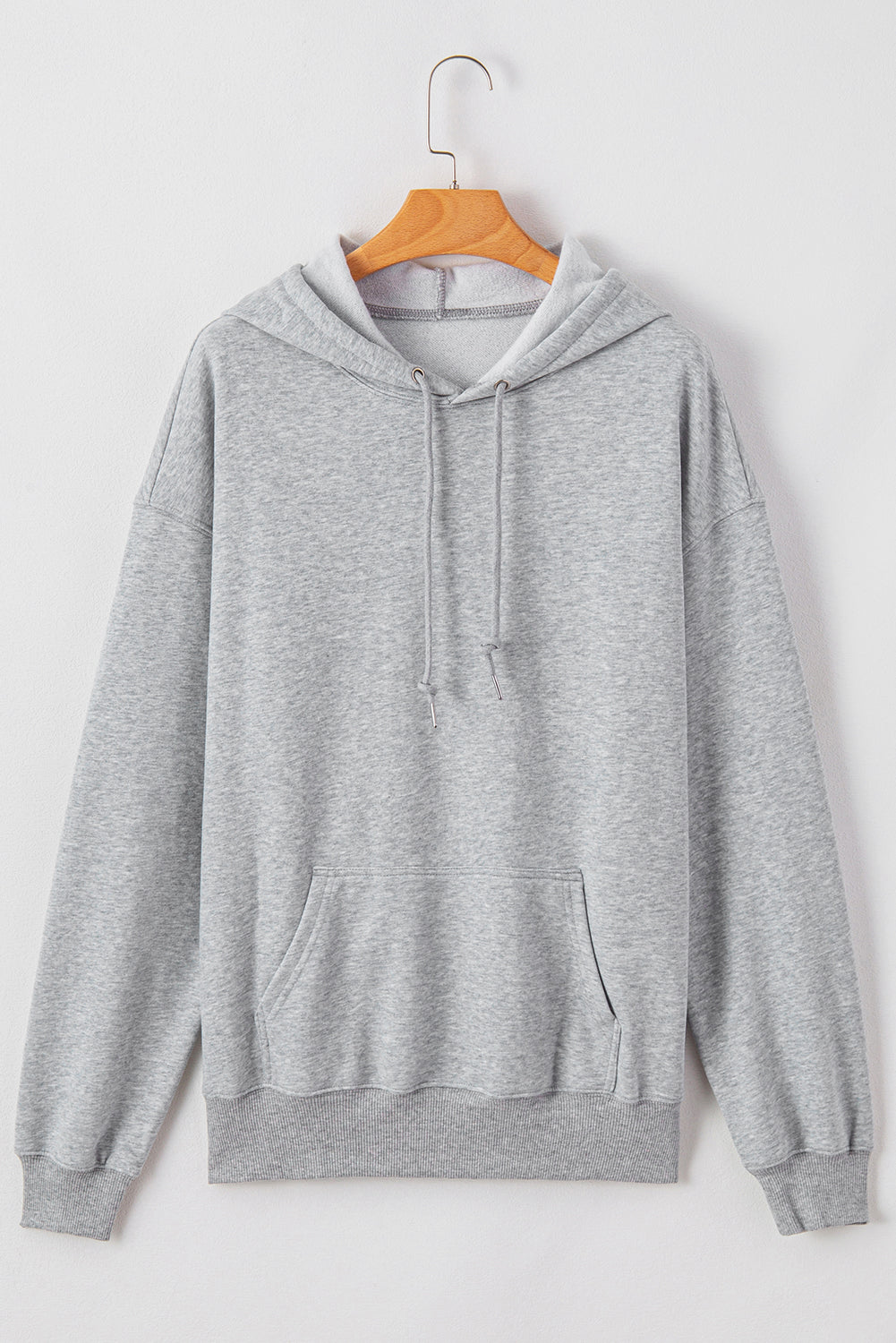 Bonbon Fleece Lined Kangaroo Pocket Drawstring Chunky Hoodie