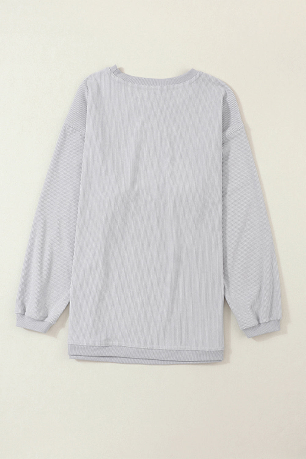 Chestnut Ribbed Corduroy Oversized Sweatshirt