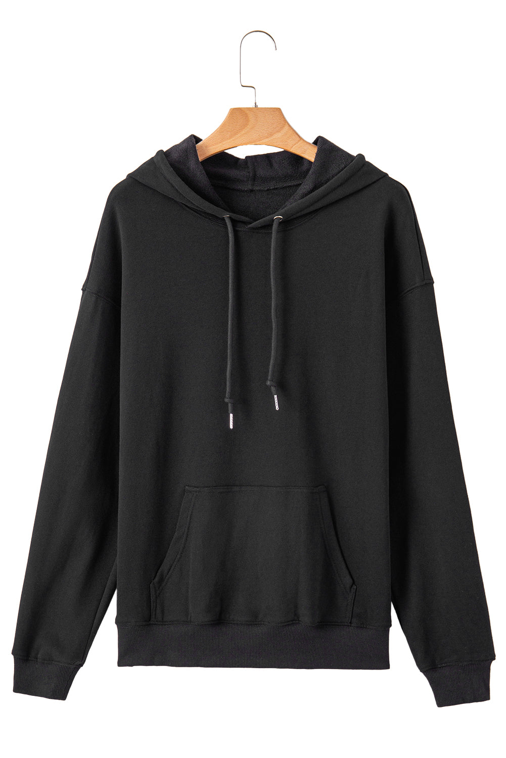 Bonbon Fleece Lined Kangaroo Pocket Drawstring Chunky Hoodie