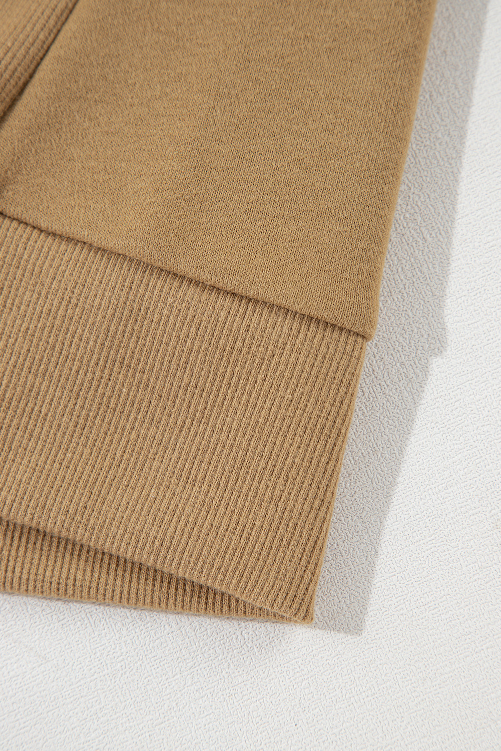 Valerian Solid Fleece Lined Drop Shoulder High Low Sweatshirt