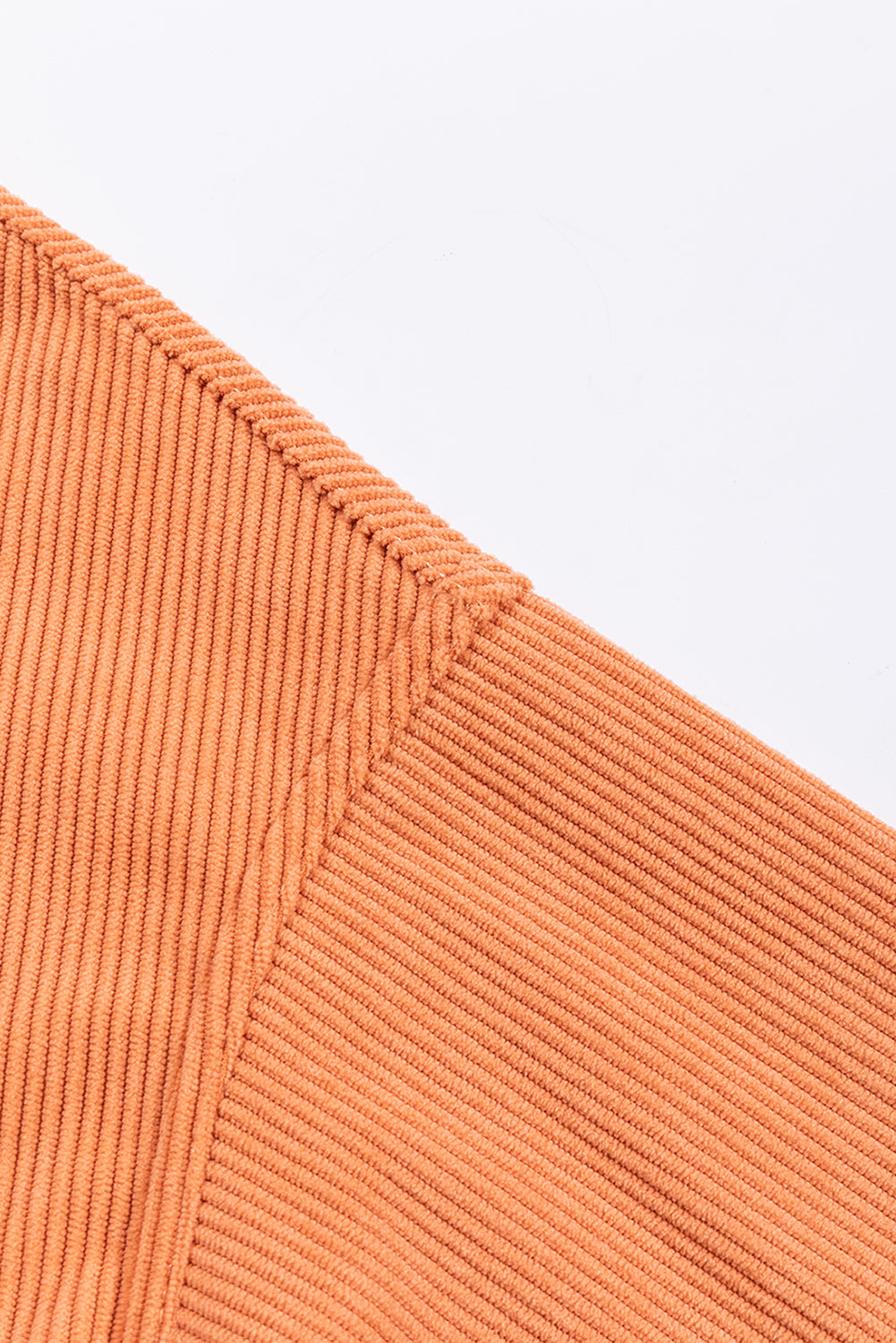 Chestnut Ribbed Corduroy Oversized Sweatshirt