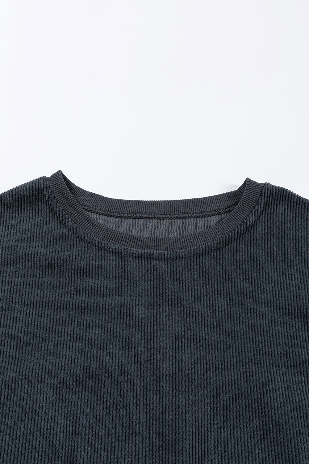 Chestnut Ribbed Corduroy Oversized Sweatshirt