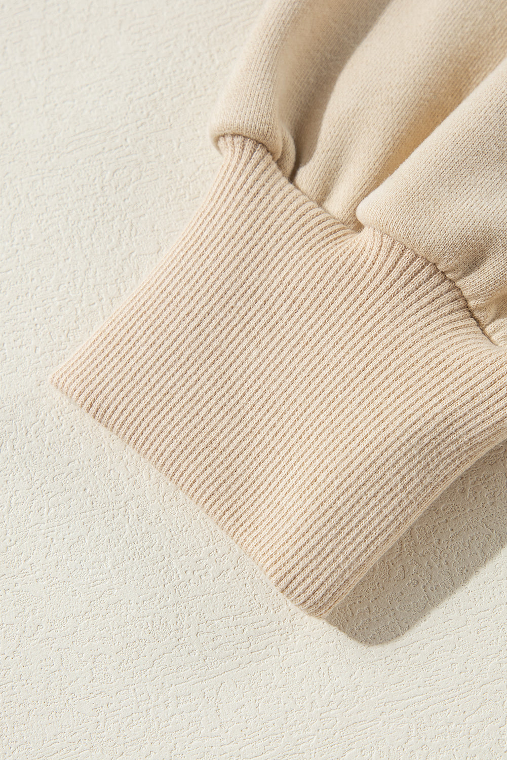 Valerian Solid Fleece Lined Drop Shoulder High Low Sweatshirt