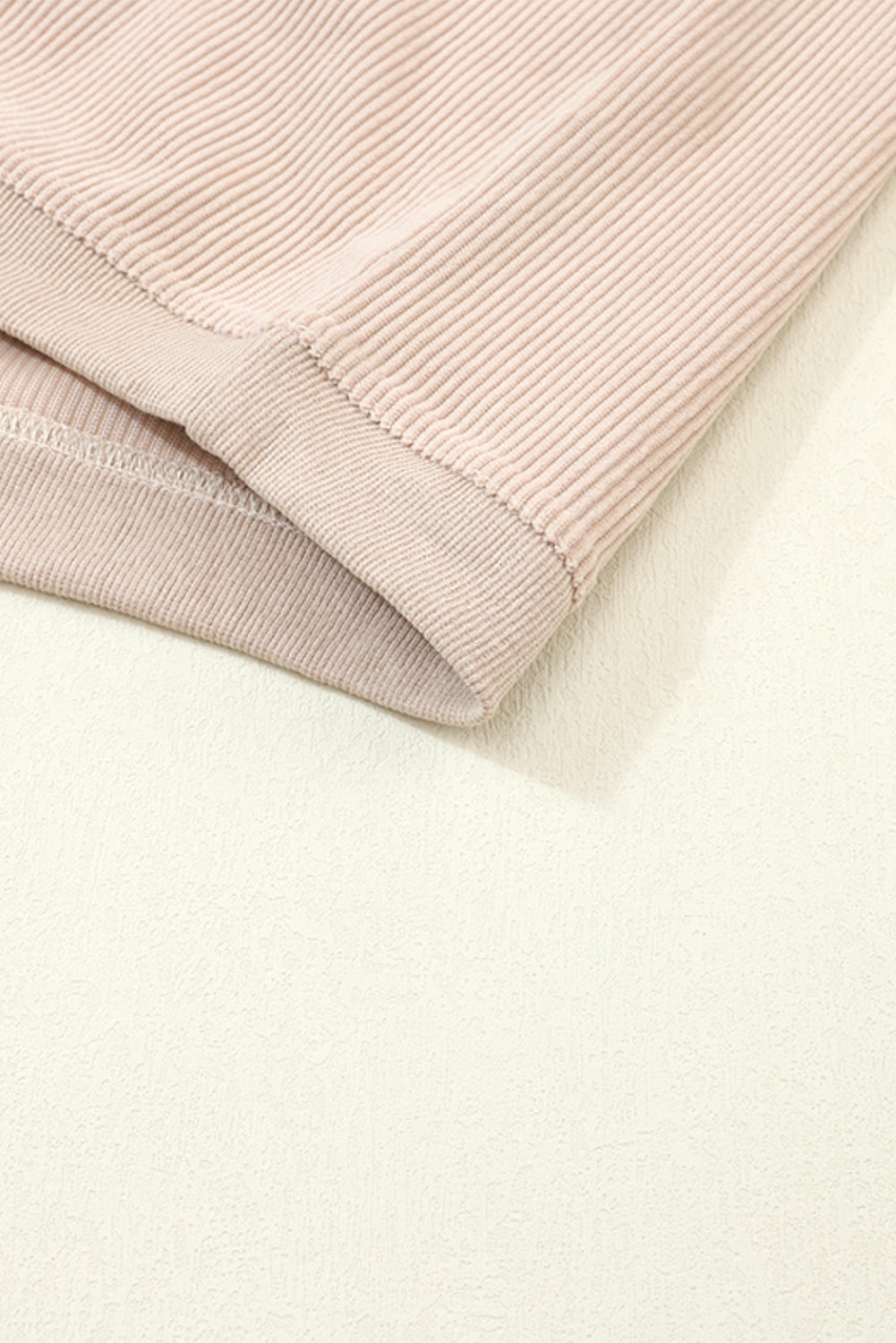 Chestnut Ribbed Corduroy Oversized Sweatshirt
