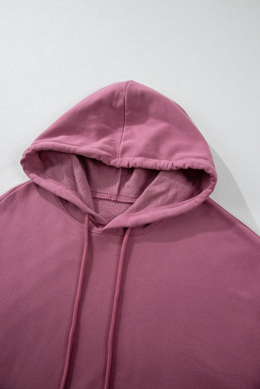 Bonbon Fleece Lined Kangaroo Pocket Drawstring Chunky Hoodie
