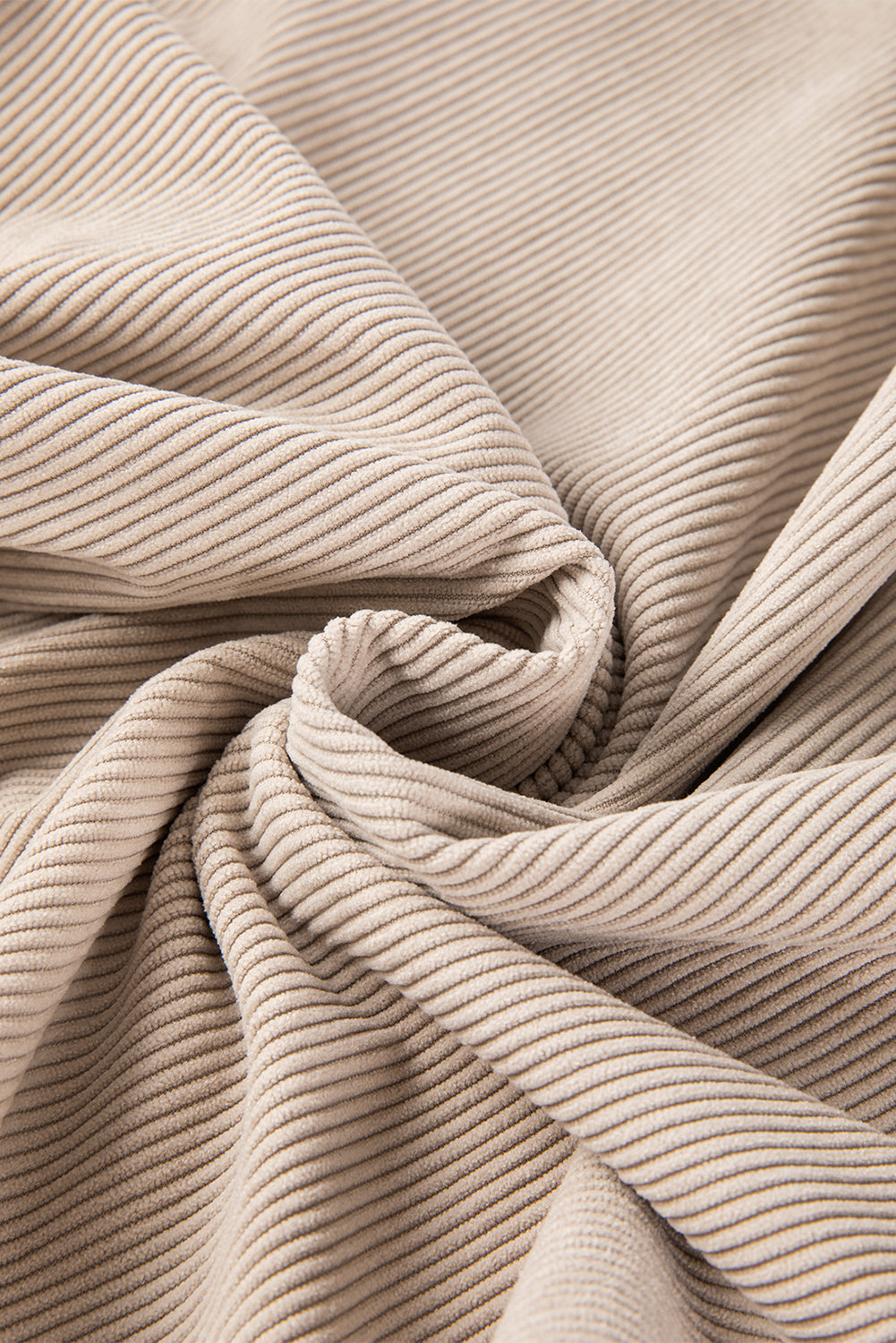 Chestnut Ribbed Corduroy Oversized Sweatshirt