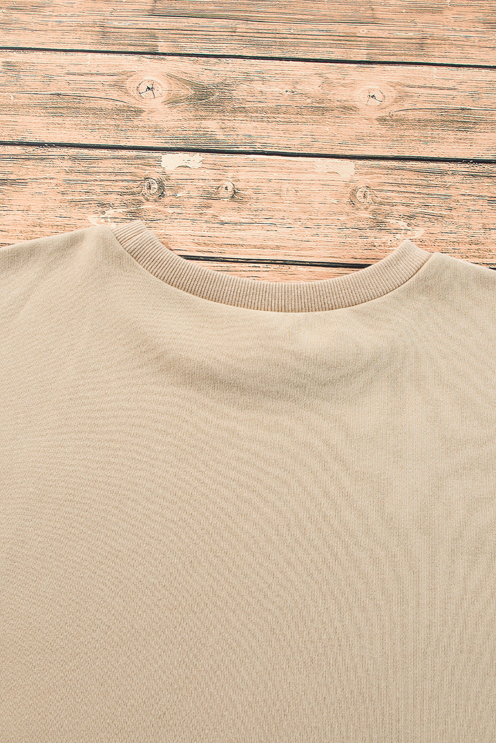 Valerian Solid Fleece Lined Drop Shoulder High Low Sweatshirt