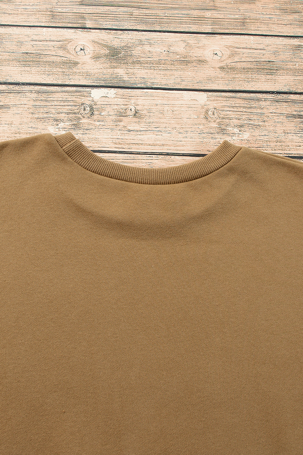 Valerian Solid Fleece Lined Drop Shoulder High Low Sweatshirt