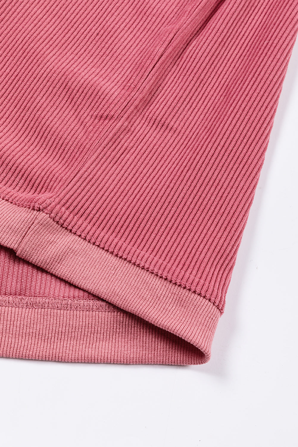 Chestnut Ribbed Corduroy Oversized Sweatshirt