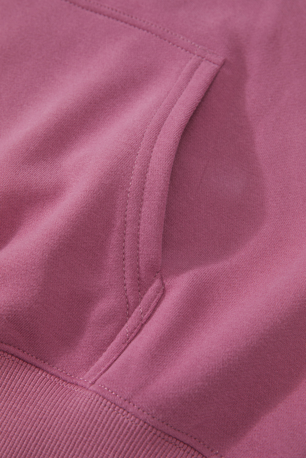 Bonbon Fleece Lined Kangaroo Pocket Drawstring Chunky Hoodie