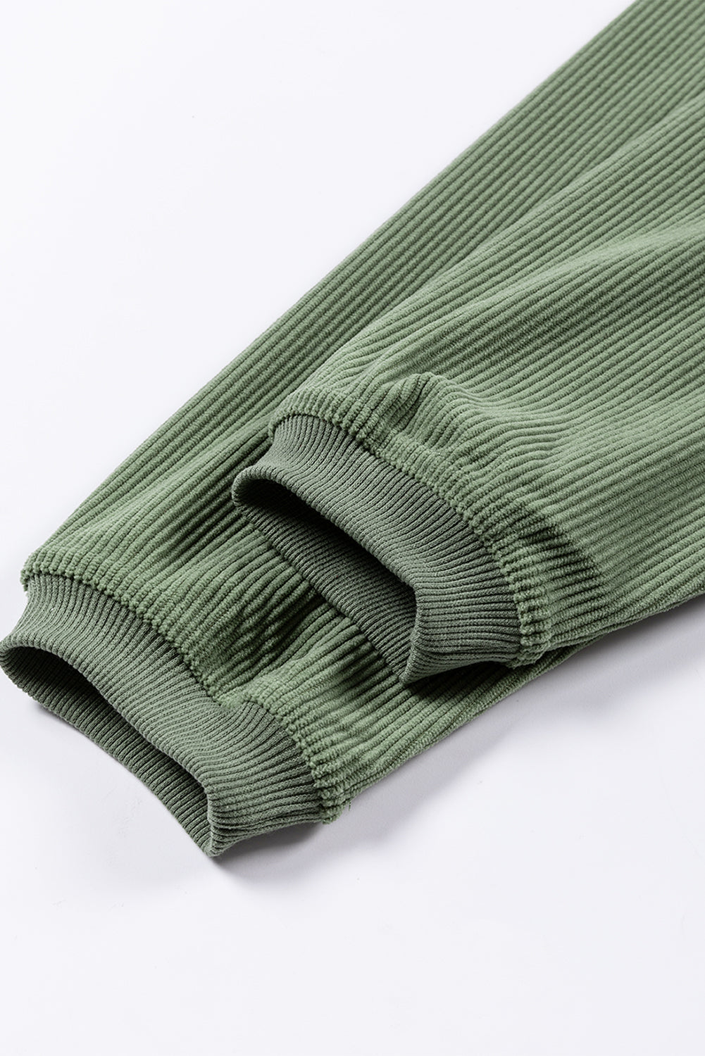 Chestnut Ribbed Corduroy Oversized Sweatshirt