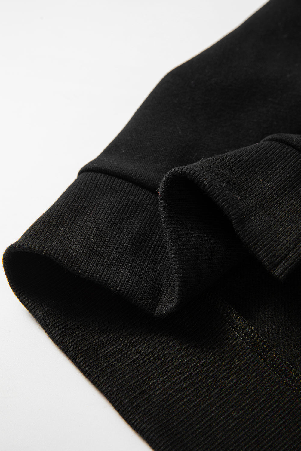 Valerian Solid Fleece Lined Drop Shoulder High Low Sweatshirt