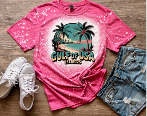 Gulf of America Beach Bleached Tshirt
