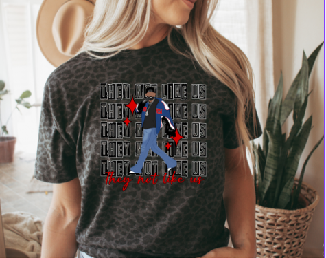 Kendrick Lamar They Not Like Us Black Leopard Shirt