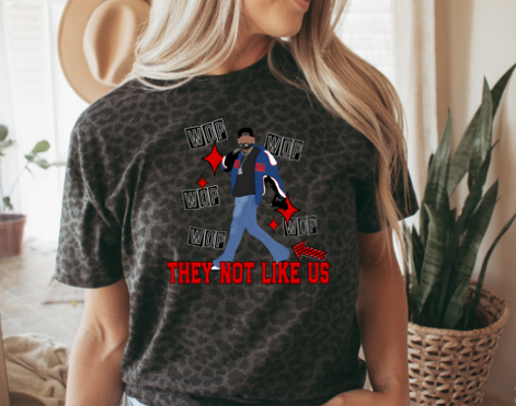 Kendrick Lamar WOP WOP They Not Like Us Black Leopard Shirt