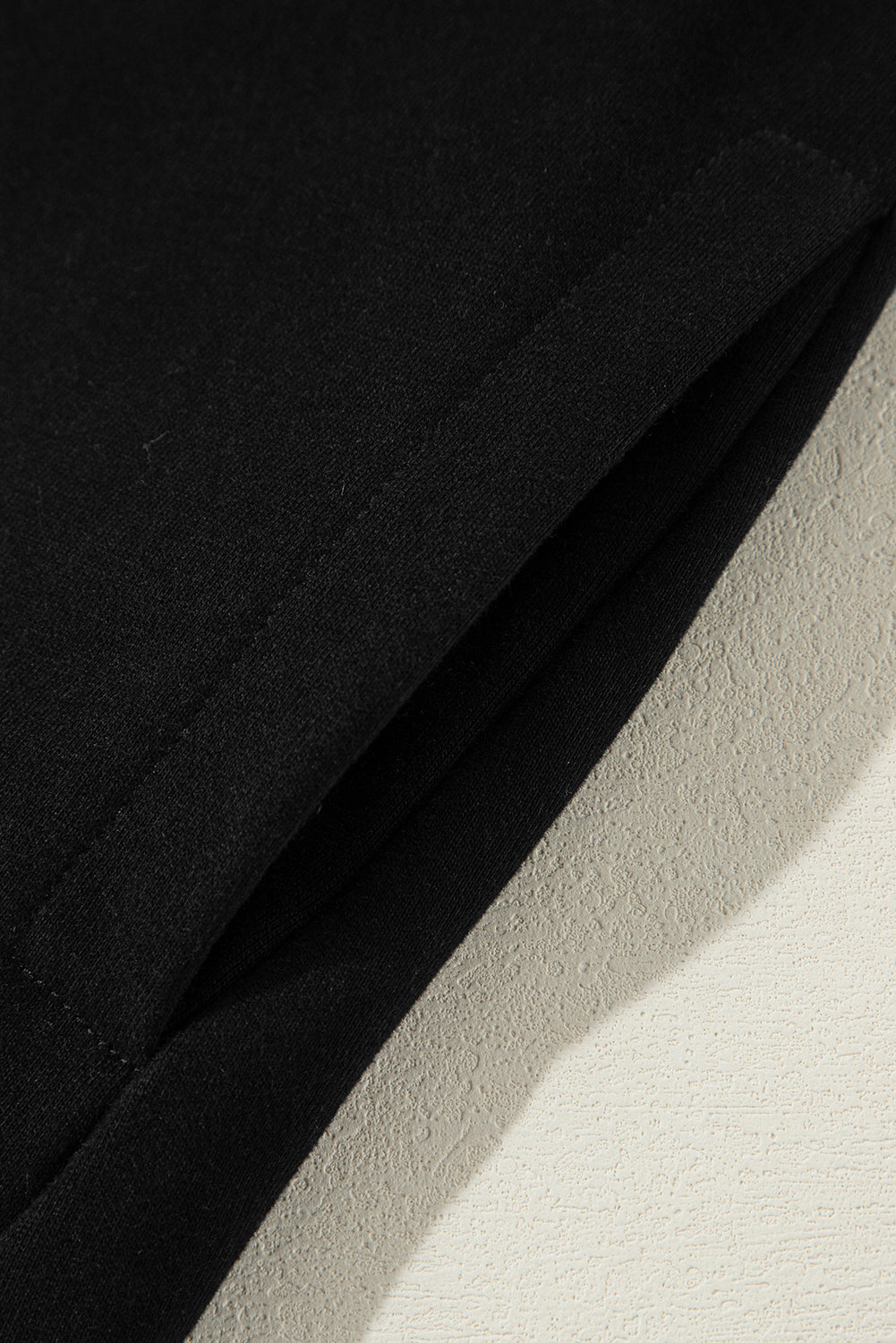 Parchment Solid O Neck High Low Hem Pullover Sweatshirt