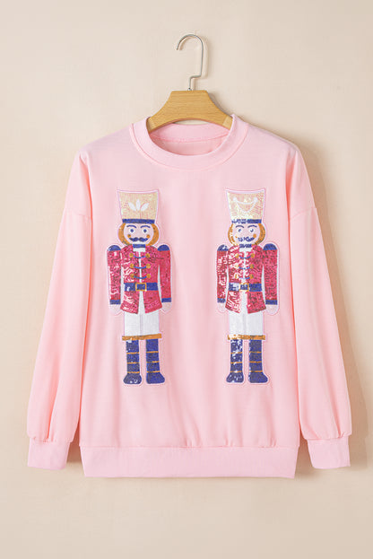 Blue Nutcracker Christmas Crew Neck Sweatshirt