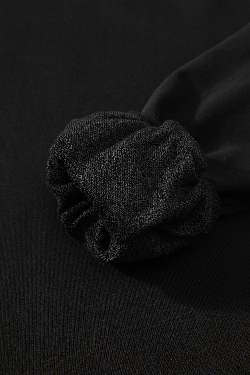 Parchment Solid O Neck High Low Hem Pullover Sweatshirt