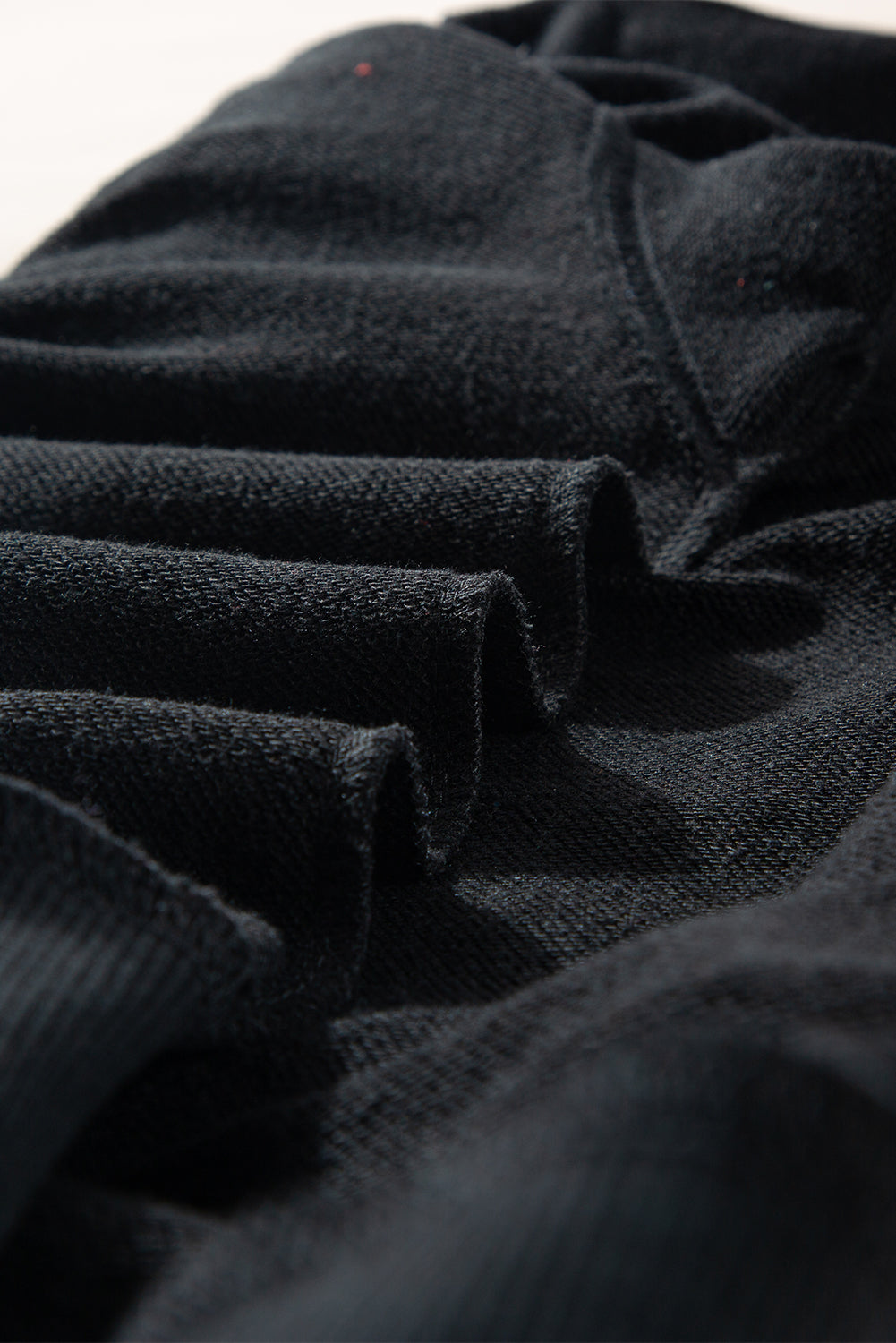 Navy Blue Plain Drop Shoulder Crewneck Pullover Sweatshirt