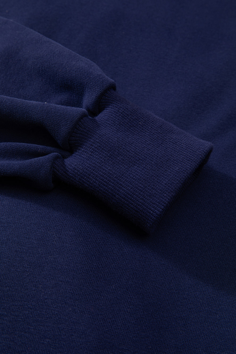 Parchment Solid O Neck High Low Hem Pullover Sweatshirt