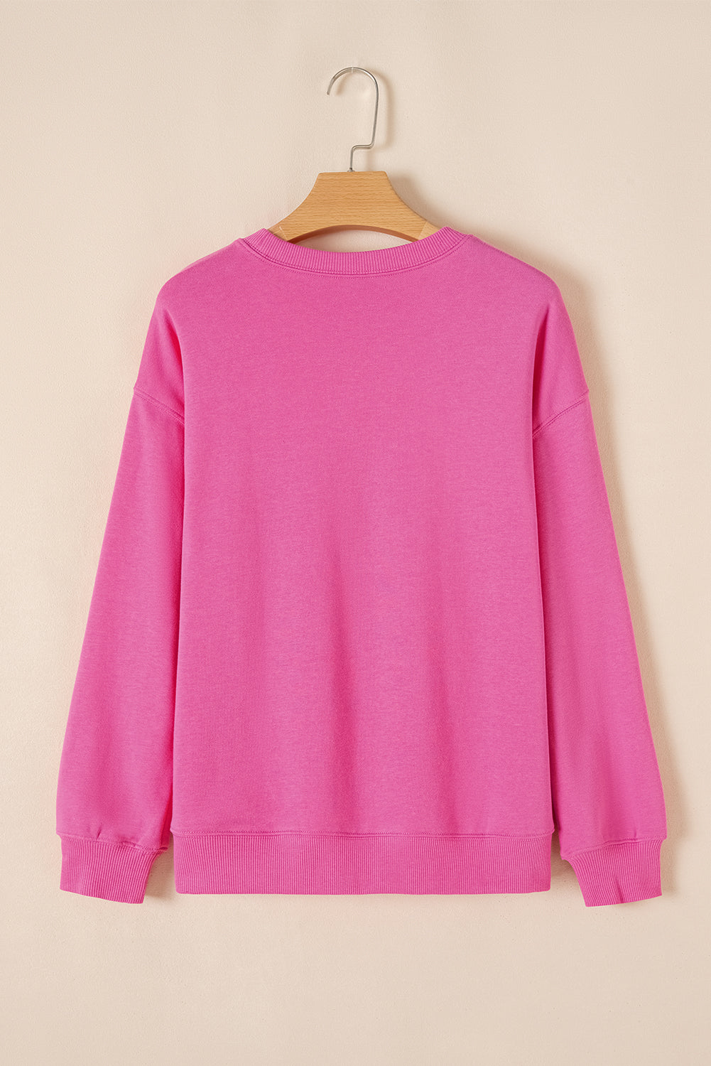 Dark Green Solid Classic Crewneck Pullover Sweatshirt