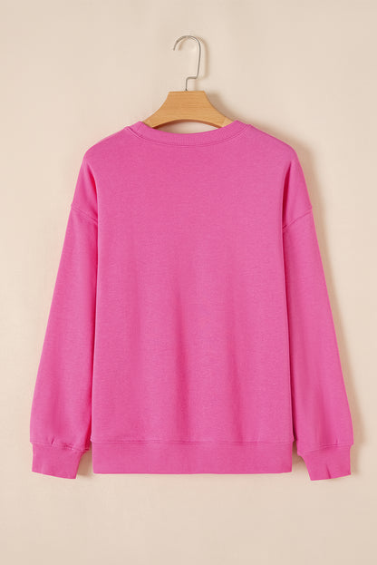 Dark Green Solid Classic Crewneck Pullover Sweatshirt