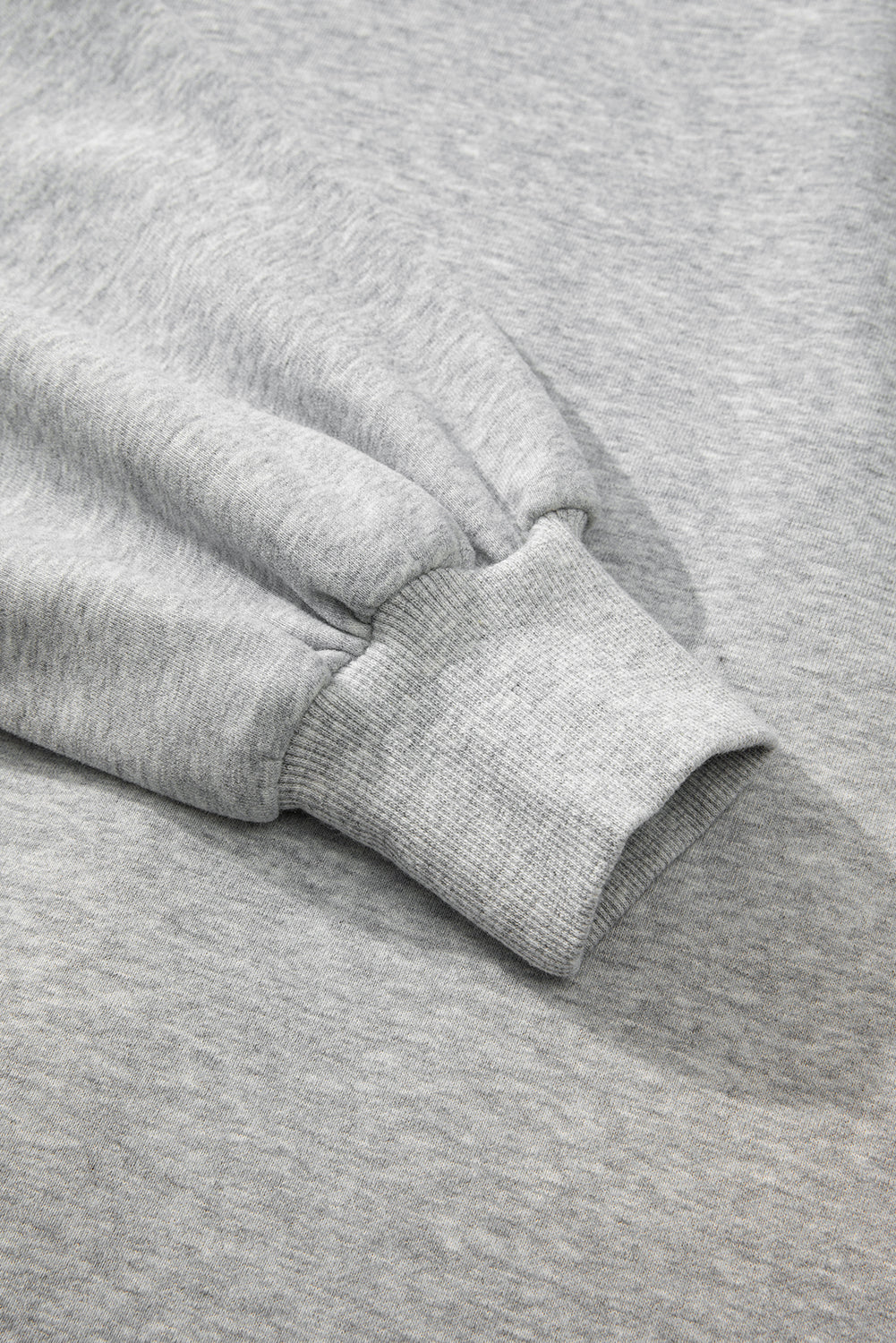 Bonbon Fleece Lined Half Zipper Kangaroo Pockets Loose Hoodie