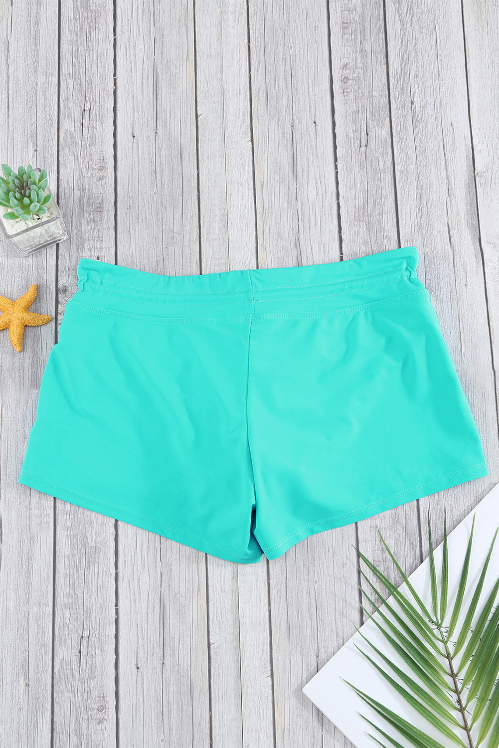 Violet Strap Trim Black Women Swim Boardshort