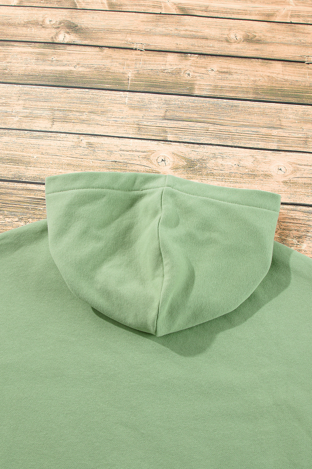Bonbon Fleece Lined Half Zipper Kangaroo Pockets Loose Hoodie