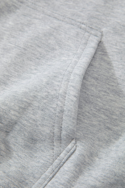 Bonbon Fleece Lined Kangaroo Pocket Drawstring Chunky Hoodie