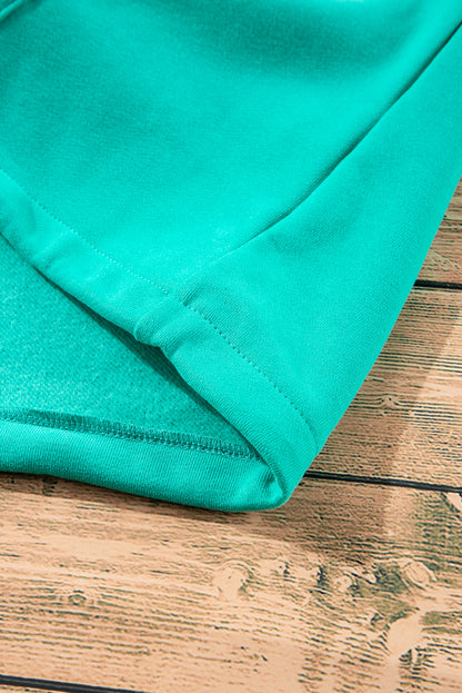 Bonbon Fleece Lined Half Zipper Kangaroo Pockets Loose Hoodie