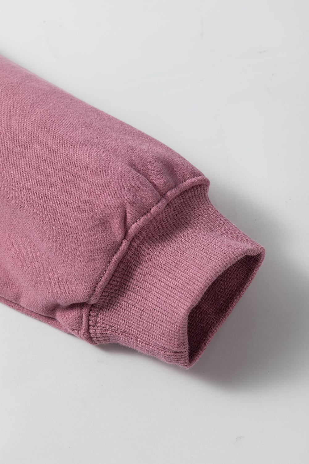 Navy Blue Plain Drop Shoulder Crewneck Pullover Sweatshirt