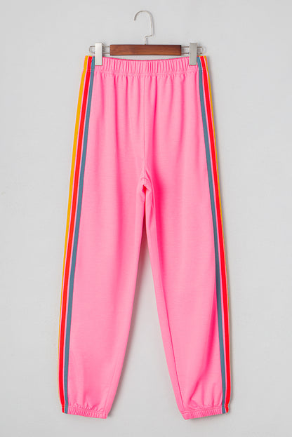 Light Blue Counting Rainbows High Waist Sweatpants