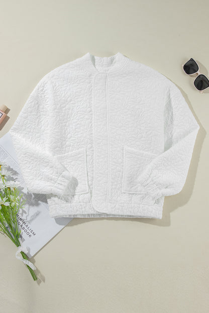 Jungle Green Floral Quilted Jacket