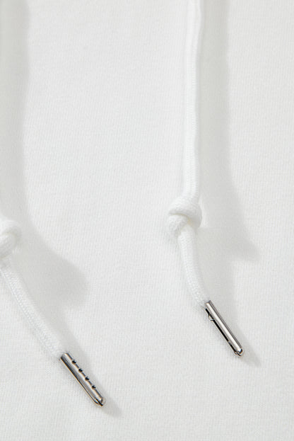 Bonbon Fleece Lined Kangaroo Pocket Drawstring Chunky Hoodie