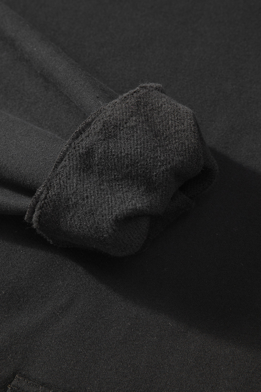 Bonbon Fleece Lined Kangaroo Pocket Drawstring Chunky Hoodie