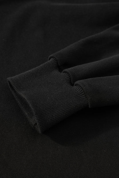 Parchment Solid O Neck High Low Hem Pullover Sweatshirt
