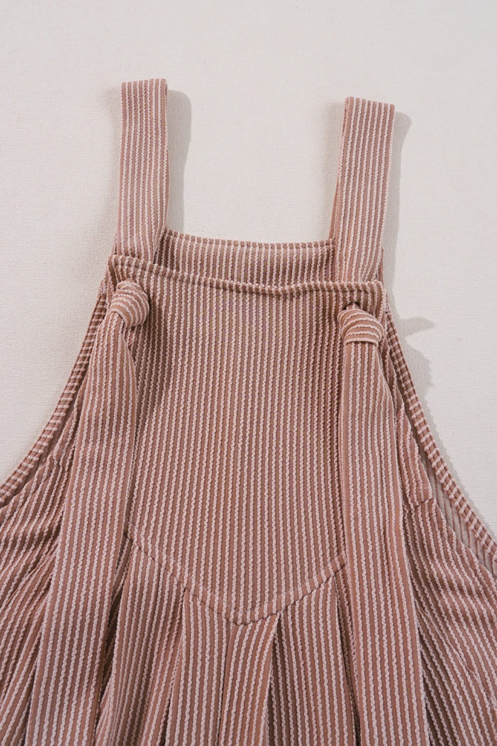 Philippine Gray Corded Adjustable Straps Wide Leg Loose Overall